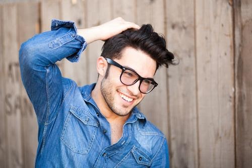 Man smiling in glasses